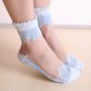 YOLAI 1 Pair Women'S Mesh Sheer Socks Ankle High Socks Lace Socks Lightweight Transparent Novelty Crew (Blue, One Size) view 3