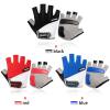 ANJMEICH Sports Gloves Men Fitness Women Equipment Training Gloves Anti-Slip Single Lever Cycling Half Finger Gloves Anti-Slip Abrasion Shock Absorption (Red) view 3