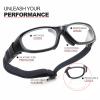 UKNOW Sports Goggles, Anti Fog Protective Eyewear, UV Protection Sports Glasses for Basketball, Racquetball, Pickleball view 3