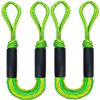 2PCS Dock Lines 3FT Premium Bungee Boat Lines Boat Accessories (Green+Yellow, 3Feet) view 1