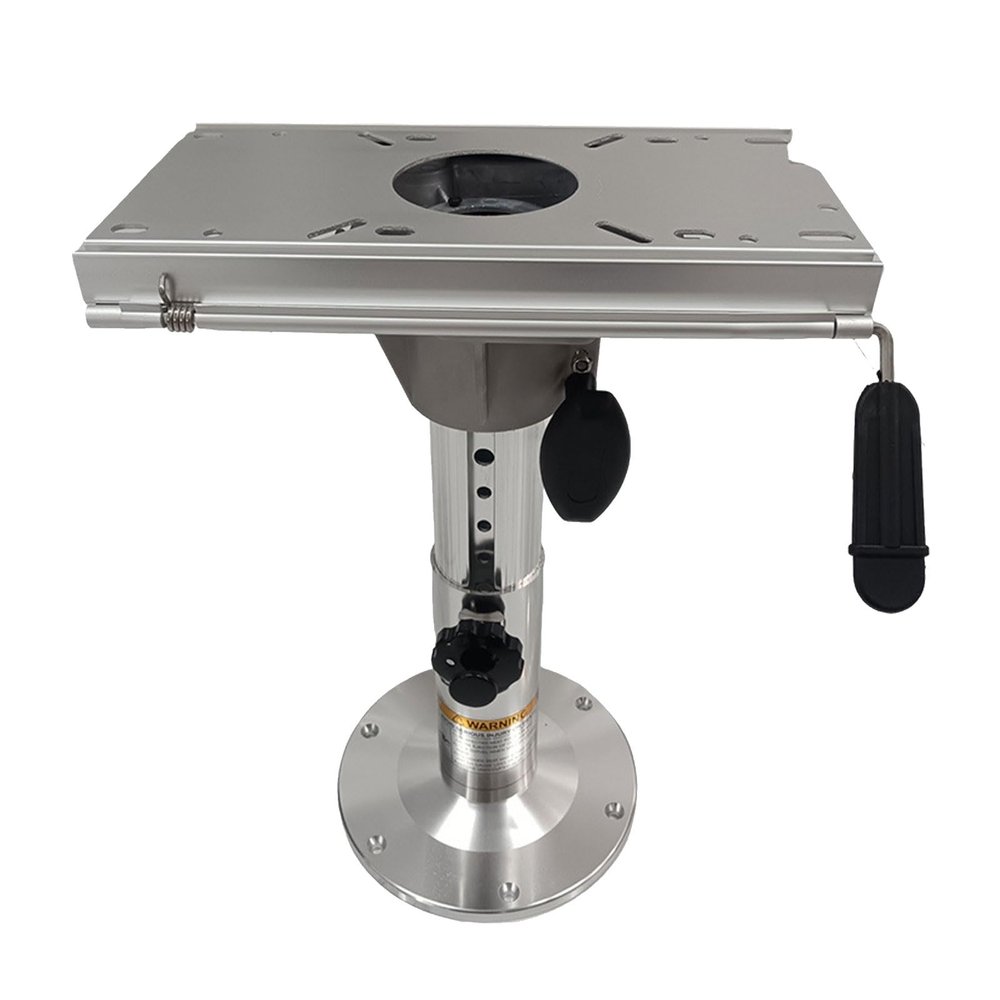 HSOKEW Boat Seat Pedestal, Fore & AFT Seat Slide with Locking Seat Mount Aluminum Adjustable Height from 13" to 19", Fit Most Boat Seat Mount 2 7/8-Inch Diameter Pedestal (Seat & Pedestal)