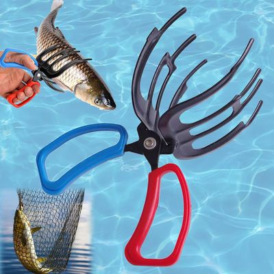 Aewrtet 3 Claw Fish Gripper, Fishing Pliers Gripper, 2026 New Multifunctional Metal Fish Control Clamp Forceps, for Catch Most Freshwater Fish Fishing Accessories (3 Claw Fish Gripper)