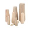 10Pcs Marine Thru-Hull Emergency Wood Plugs Kit - Tapered Conical Soft Wood Plugs for Boat, Yacht, Fishing Boat Leak Repair, Drain Stopper, Pocket Hole Plugs view 1