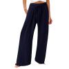 SHAOBGE Deals of The Day Day Prime Trendy Womens Warm Up Pants with Zipper White Wide Leg Sweatpants Jumpsuit for Women Formal Baggy Pants for Women Jogger Summer Sweatpants for Women Clearance view 1