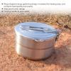 TITA-DONG 1.5L Camping Pot, Durable Hard 304 Stainless Steel Camping Cookware Set, Folding Handle Stable Camping Cook Pot with Lid for Outdoor Mountaineering Backpacking Hiking Picnic view 4