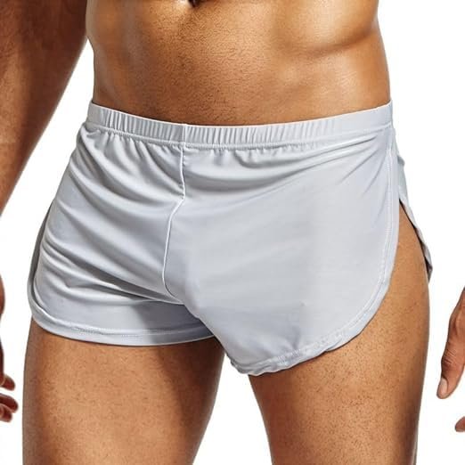 JOCKMAIL Mens Boxer Briefs Men's Underwear Mens Boxers Ice Silk Underwear Boxer Briefs for Men (US, Alpha, Large, Regular, Regular, Grey)