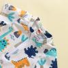 Hnyenmcko Infant Baby Boy Girls Rash Guard Swimsuit Short Sleeve Zipper Bathing Suit Toddler One Piece Swimwear Sunsuit (Dinosaur-Blue, 1-2 Years) view 3