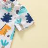 Hnyenmcko Infant Baby Boy Girls Rash Guard Swimsuit Short Sleeve Zipper Bathing Suit Toddler One Piece Swimwear Sunsuit (Dinosaur-Blue, 1-2 Years) view 4