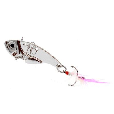 LIOOBO 5pcs Iron Plate Metal Sequin Fish-Shaped Lure Bait Simulation Fishing 12g Silver Color for Anglers