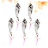 LIOOBO 5pcs Iron Plate Metal Sequin Fish-Shaped Lure Bait Simulation Fishing 12g Silver Color for Anglers view 2