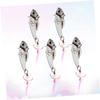 LIOOBO 5pcs Iron Plate Metal Sequin Fish-Shaped Lure Bait Simulation Fishing 12g Silver Color for Anglers view 3