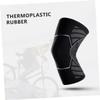FRCOLOR 1pc Sports Knee Brace Breathable Silicone Protective Sleeve Pads Non- Design for Basketball Climbing and More Silver Grey view 2