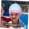 WHAMVOX Swim Cap for Boys and Girls and Adults Skid Design Comfortable Fit for Long Hair Cute Cartoon Style Swimming Hat for Women and Men for Pool and Bathing Activities view 3