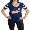 Calhoun NHL Womens Retro Varsity Short Sleeve Cotton V-Neck T-Shirt (New York Rangers, XX-Large) view 1