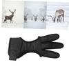 LIOOBO Women Gloves Longbow Protective Gear Three-Finger Tab Glove for Recurve Deer Hunting view 3