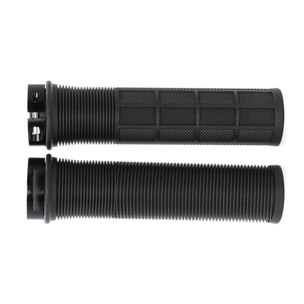 POPETPOP Microfiber Leather Bicycle Handle Grips Ergonomic Non-Slip Cycle Handle Cover for Mountain Biking Accessories Black Red