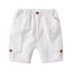 Baby Boys Pull On Cargo Shorts Toddler Kids Athletic Soccer Basketball Shorts Summer Boys Casual (White, 4-5 Years) view 1