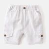 Baby Boys Pull On Cargo Shorts Toddler Kids Athletic Soccer Basketball Shorts Summer Boys Casual (White, 4-5 Years) view 2