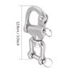Pissente Heavy Duty Stainless Steel Swivel Snap Shackle, Made Out of 316 Stainless Steel, Quick Release Pin for Sailboat Spinnaker Halyard (128mm) view 3