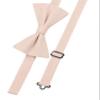 Entwineno Mens Charm Linen Cotton Bowties - Solid Pretied Bow Ties for Men Wedding Groomsmen (Petal Pink, L (Youth, Adult)) view 2