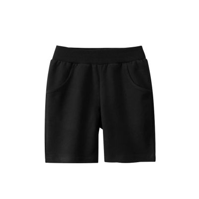 Boys Basketball Shorts Solid Color Sports Shorts Toddler Boys Pull On Soccer Athletic Shorts Summer (Black, 6 Years)