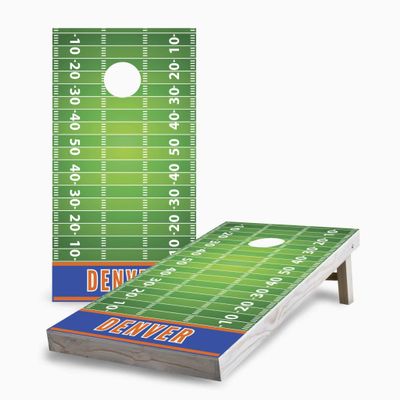 Skip's Garage Denver Themed 2x4 Cornhole Boards - All Weather Bags - Include Score Combo