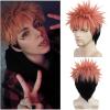 HUNIGIR Itadori Yuji Wig Pink Black Anime Wig Short Pink Mens Cosplay Hair Heat Resistant Synthetic Halloween Costume view 1
