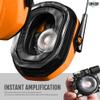Savior Equipment Apollo Electronic Earmuffs Ear Protection For Shooting w/Soft Gel Ear Pads & Padded Headband, Orange view 3