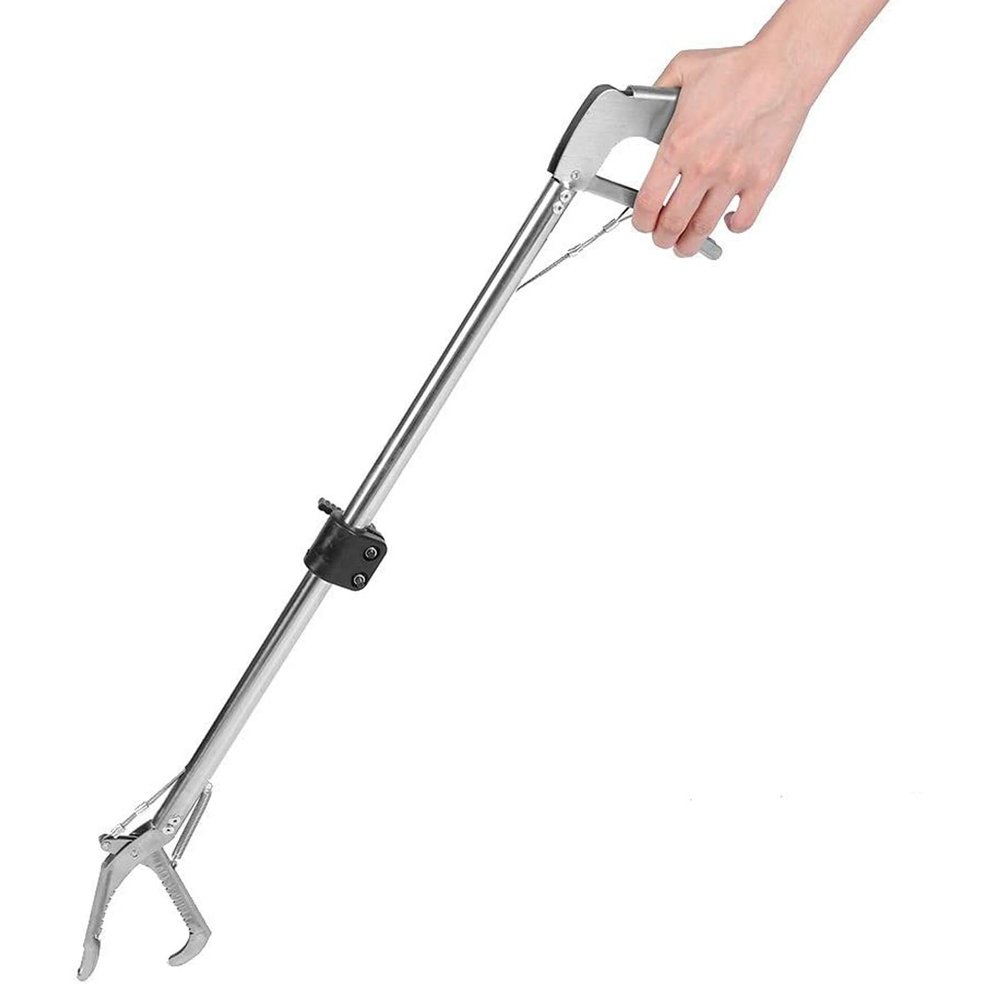 0.75M/1M/1.2M Snake Tongs, Professional Collapsible Stainless Steel Reptile Grabber Rattle Snake Catcher With Self Lockable Handle, Snake Grabber Wide Jaw Handling Tool For Snake Farmers ( Size : 0.75
