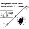 0.75M/1M/1.2M Snake Tongs, Professional Collapsible Stainless Steel Reptile Grabber Rattle Snake Catcher With Self Lockable Handle, Snake Grabber Wide Jaw Handling Tool For Snake Farmers ( Size : 0.75 view 2