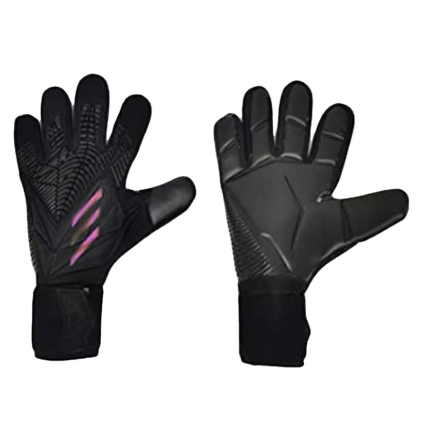 GJPWAKWM Spider-Man Soccer Goalkeeper Gloves Goalie Training Gloves Strong Grip Anti-Slip and Breathable for Adults and Children (Black,10)