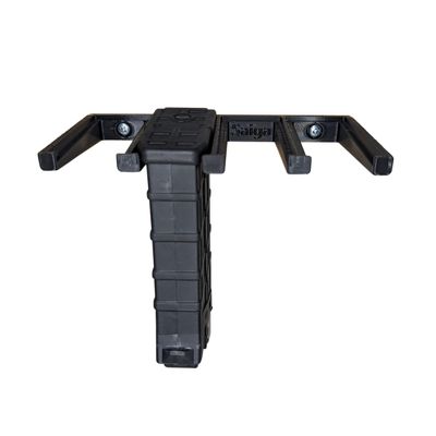 Hammy3DPrints Mount for Saiga 12 Gauge Mags - Wall | Magazine Holder Storage Rack (3 Mag)