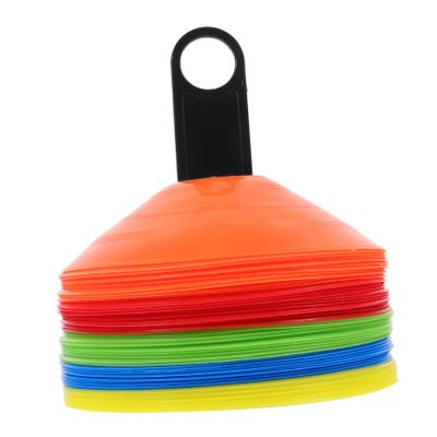 SUPVOX 1set Multi-Function Agility Cones for Soccer Training Markers Colors Storage Rack and Carry Bag for Football Basketball and Outdoor Activities