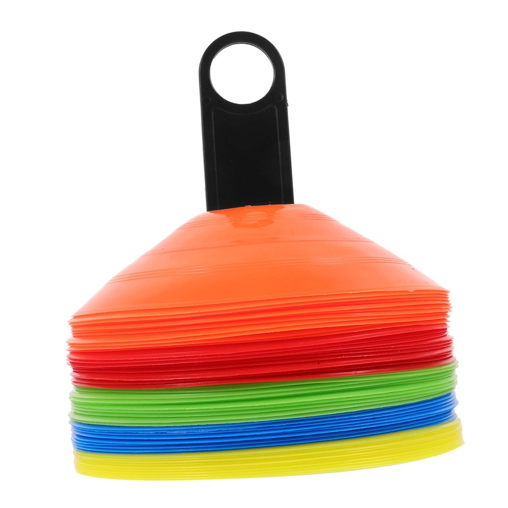 SUPVOX 1set Multi-Function Agility Cones for Soccer Training Markers Colors Storage Rack and Carry Bag for Football Basketball and Outdoor Activities