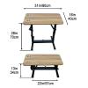 GQMYCDM RV Folding Table Collapsible Table Folding Camping Table Push-Pull Lift Dining Tables Removable RV Table, for Patio, Yacht, Caravan, Outdoor, Beach, Indoor (Color : Black) view 2