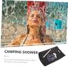 WHAMVOX 1set Portable Outdoor Camping Shower Bag Travel Shower for Hiking PVC Toiletry Bag Convenient Design for Camping Supplies Easy to Use view 4