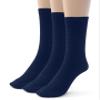 Silky Toes Viscose Bamboo Seamless Grid Dress Socks for Boys Girls, 3-6 Pk, Sensory School Uniform Crew Socks for kids view 1