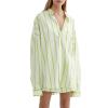 Argeousgor Women Striped 2 Piece Outfits Y2K Button Down Shirts Lounge Matching Short Sets Casual Summer Sweatsuit view 1