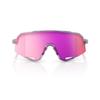 100% Slendale Sunglasses - Polished Translucent Grey; Purple Multilayer Mirror view 3