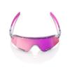 100% Slendale Sunglasses - Polished Translucent Grey; Purple Multilayer Mirror view 4