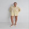 Argeousgor Women Striped 2 Piece Outfits Y2K Button Down Shirts Lounge Matching Short Sets Casual Summer Sweatsuit view 2