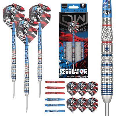 DW Regulator 90% Tungsten Steel Tip Darts, Precision Balanced, Accurate and Durable - Perfect for Professional and Recreational Players (26G)