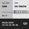 DW Regulator 90% Tungsten Steel Tip Darts, Precision Balanced, Accurate and Durable - Perfect for Professional and Recreational Players (26G) view 3