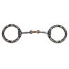 HILASON Steel Dogbone Ring with Floral Engraved Horse Bit 5" Mouth RS 70MM view 1