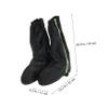 Angoily Black Rain Boots for Women Oxford Cloth High Rain Boot Cover Reflective Shoe Cover Men's Waterproof view 2
