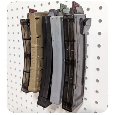 Hammy3DPrints Mount for AR 223/556/300 Pattern Mags - Pegboard/Metal Pegboard/Skadis/etc. | Magazine Holder Storage Rack (Skadis)