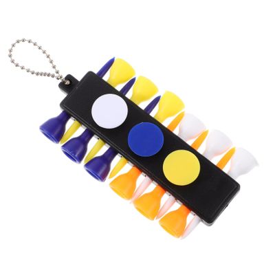 Milisten Tee Holder with Tees and Ball Markers Portable Golf Accessory with Keychain for Easy Attachment Essential Divot Tool and Pencil for Golfers