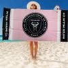 Island Gear Inter Miami Leo Messi Beach Towel - MLS Official Merchandise - 30"" x 60"" - Soccer Football, Pink view 1