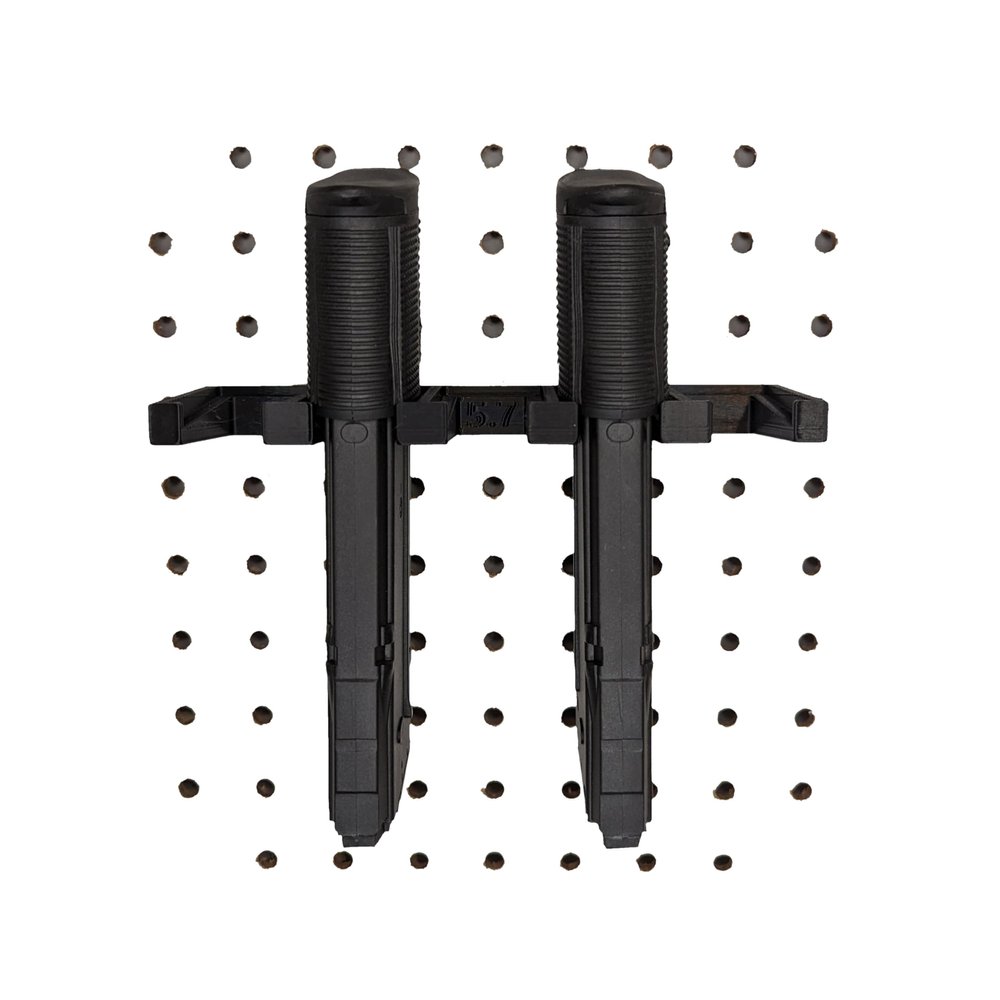 Hammy3DPrints Mount for FN Five-Seven Mags - Pegboard/Metal Pegboard/Skadis/etc. | Magazine Holder Storage Rack (Squarelok)