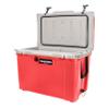 Made in USA Frosted Frog Hyper-Light 54 Quart Hard Cooler Insulated Portable Ice Chest Box for Beach, Beverages, Camping, Fishing, Boat, Barbecue, 30% Lighter Than Rotomolded Coolers (Red and Gray) view 4